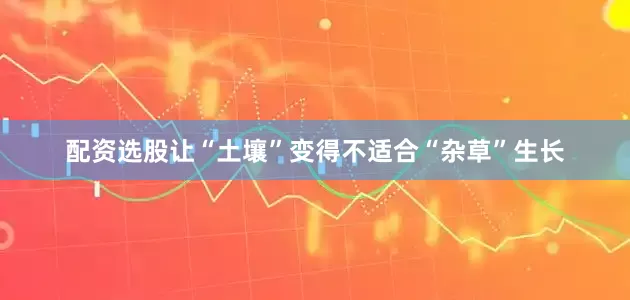 配资选股让“土壤”变得不适合“杂草”生长